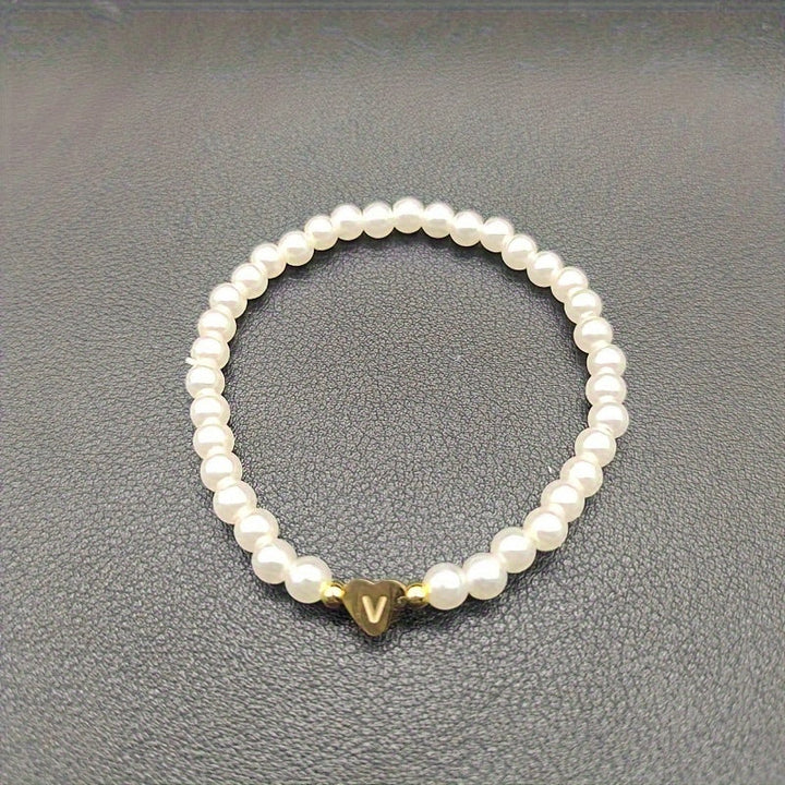 Bracelet Chic avec Initiale en Forme de Cœur (A–Z)