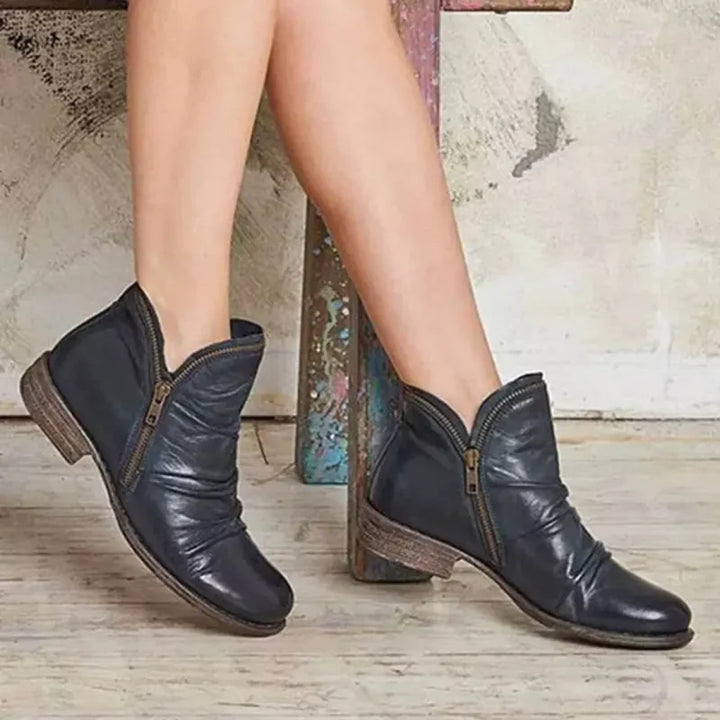 Bottines Orthopédiques en Cuir avec Zip