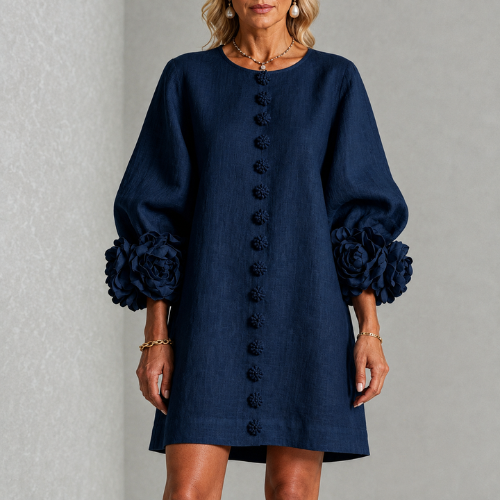 Lola | Robe mini à imprimé floral et fermeture à boutons