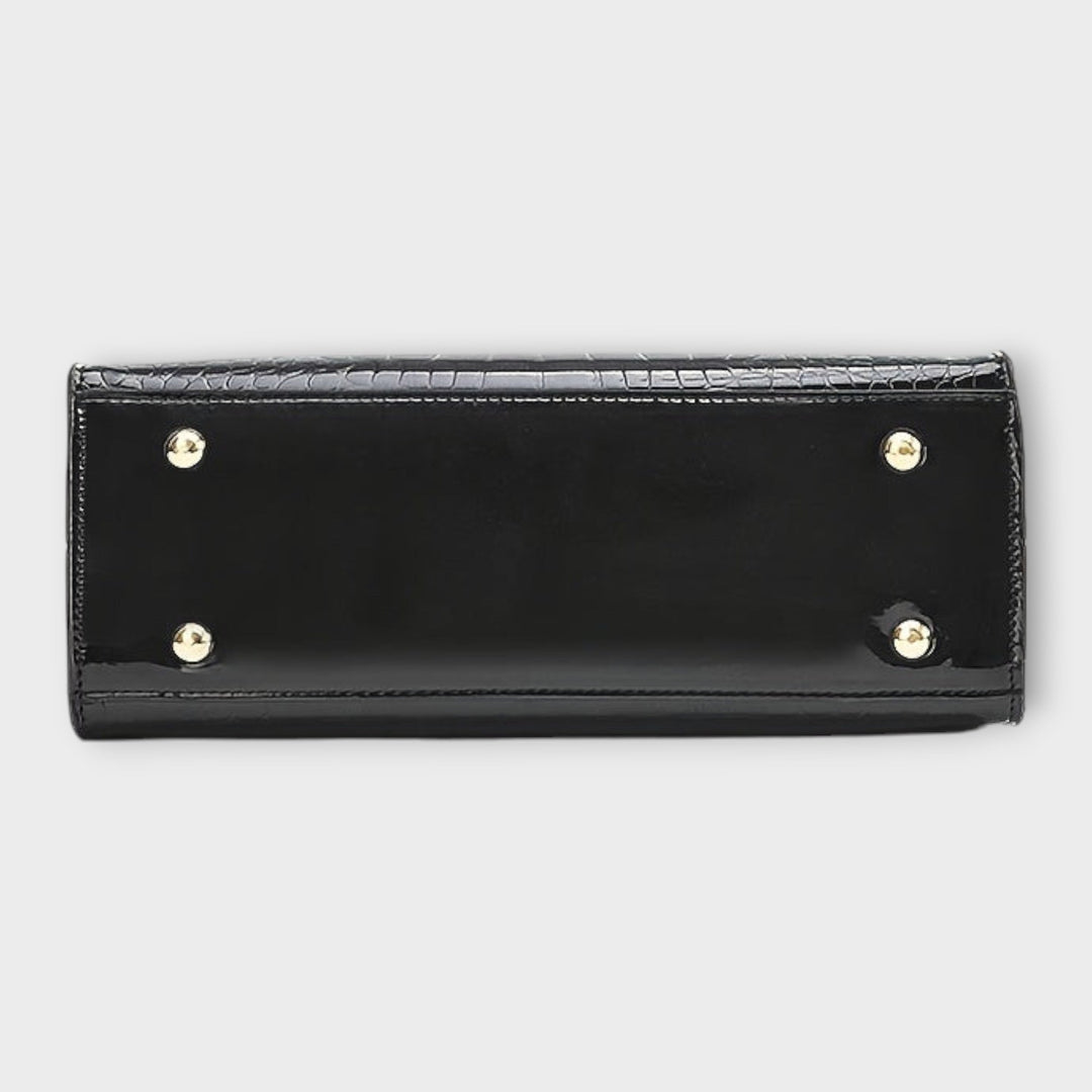 Maison Verdelle - Sac à main avec motif crocodile brillant