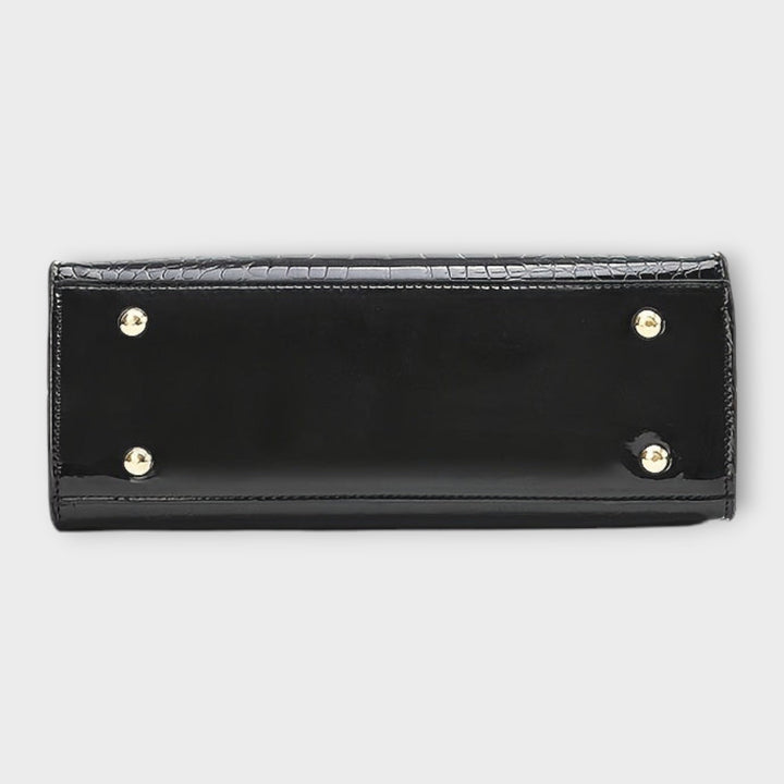 Maison Verdelle - Sac à main avec motif crocodile brillant
