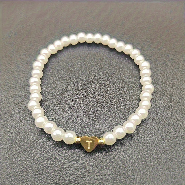 Bracelet Chic avec Initiale en Forme de Cœur (A–Z)