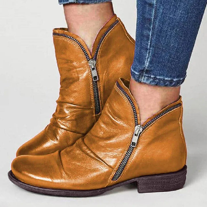 Bottines Orthopédiques en Cuir avec Zip