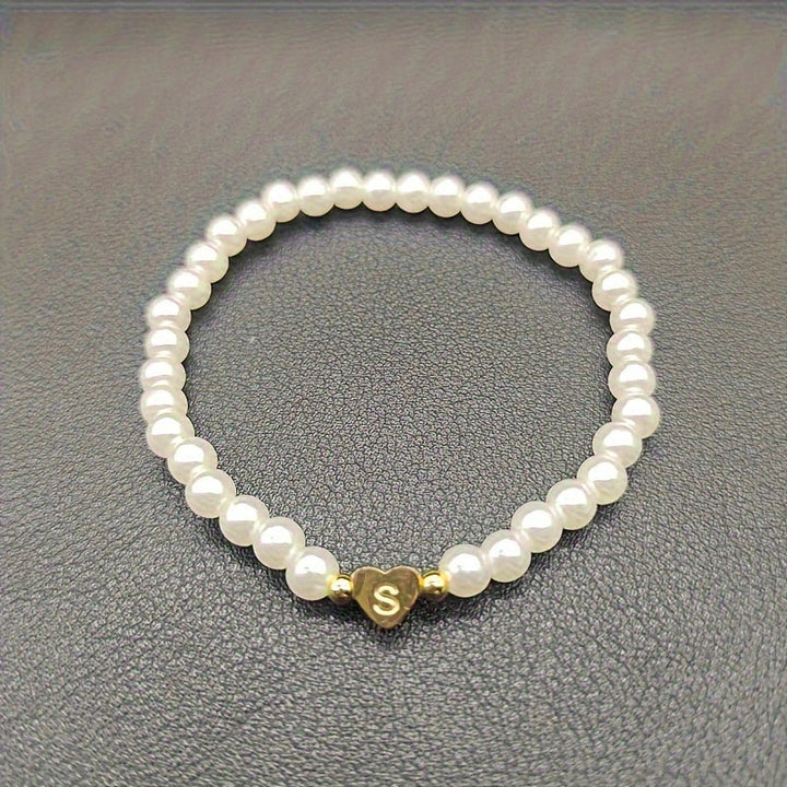 Bracelet Chic avec Initiale en Forme de Cœur (A–Z)