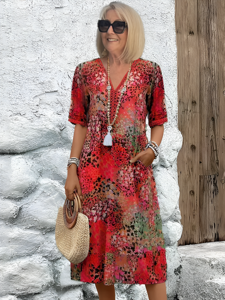 Colette™ | Robe Midi Éclatante