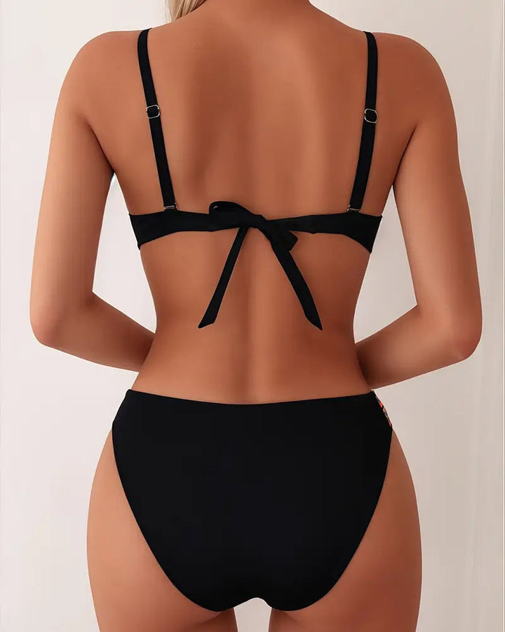 Lois | Ensemble de bikini sexy à dos nu