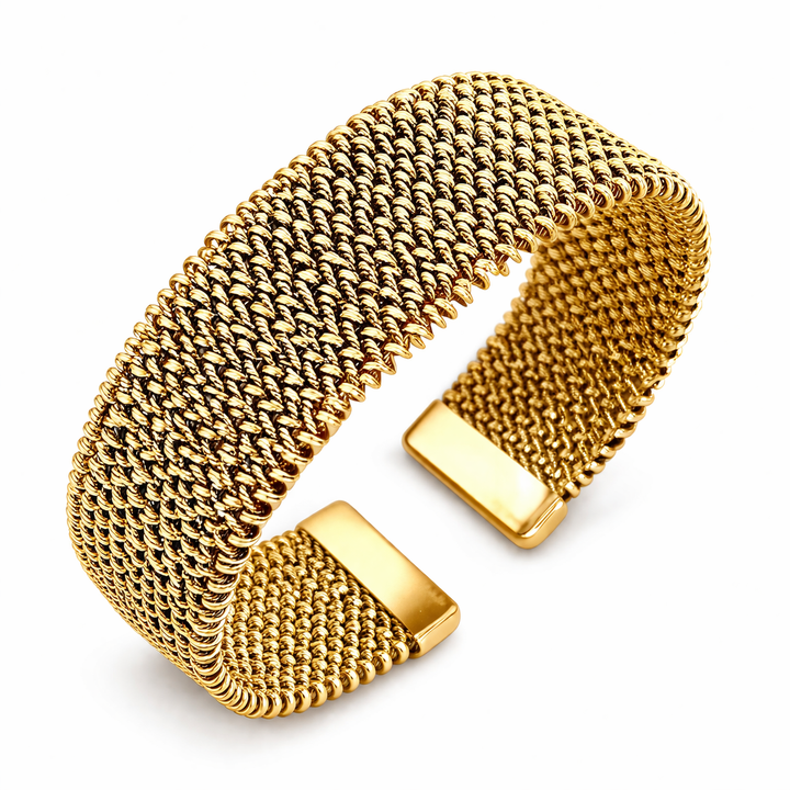 Bracelet en maille dorée vintage