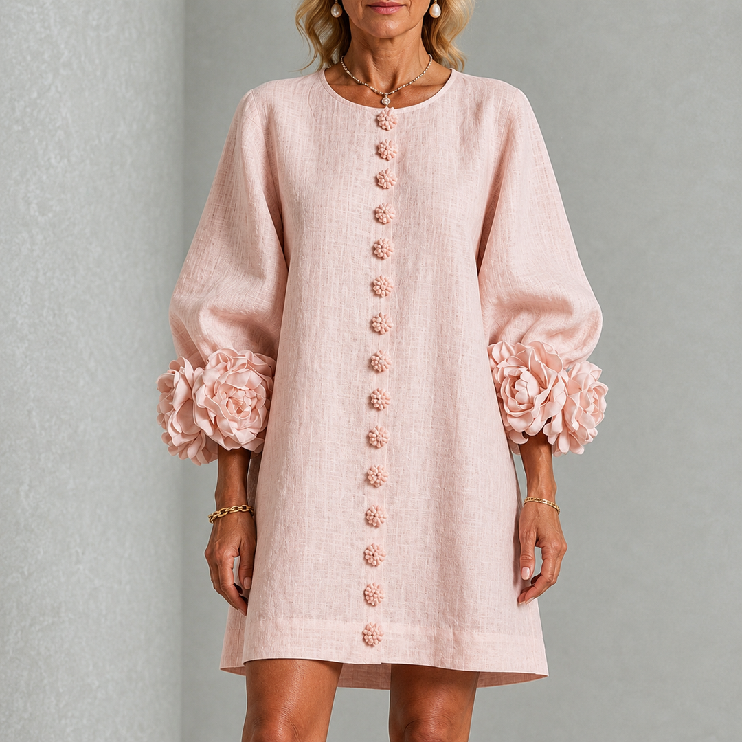 Lola | Robe mini à imprimé floral et fermeture à boutons