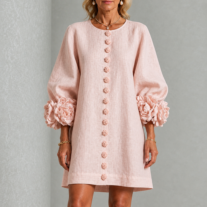 Lola | Robe mini à imprimé floral et fermeture à boutons