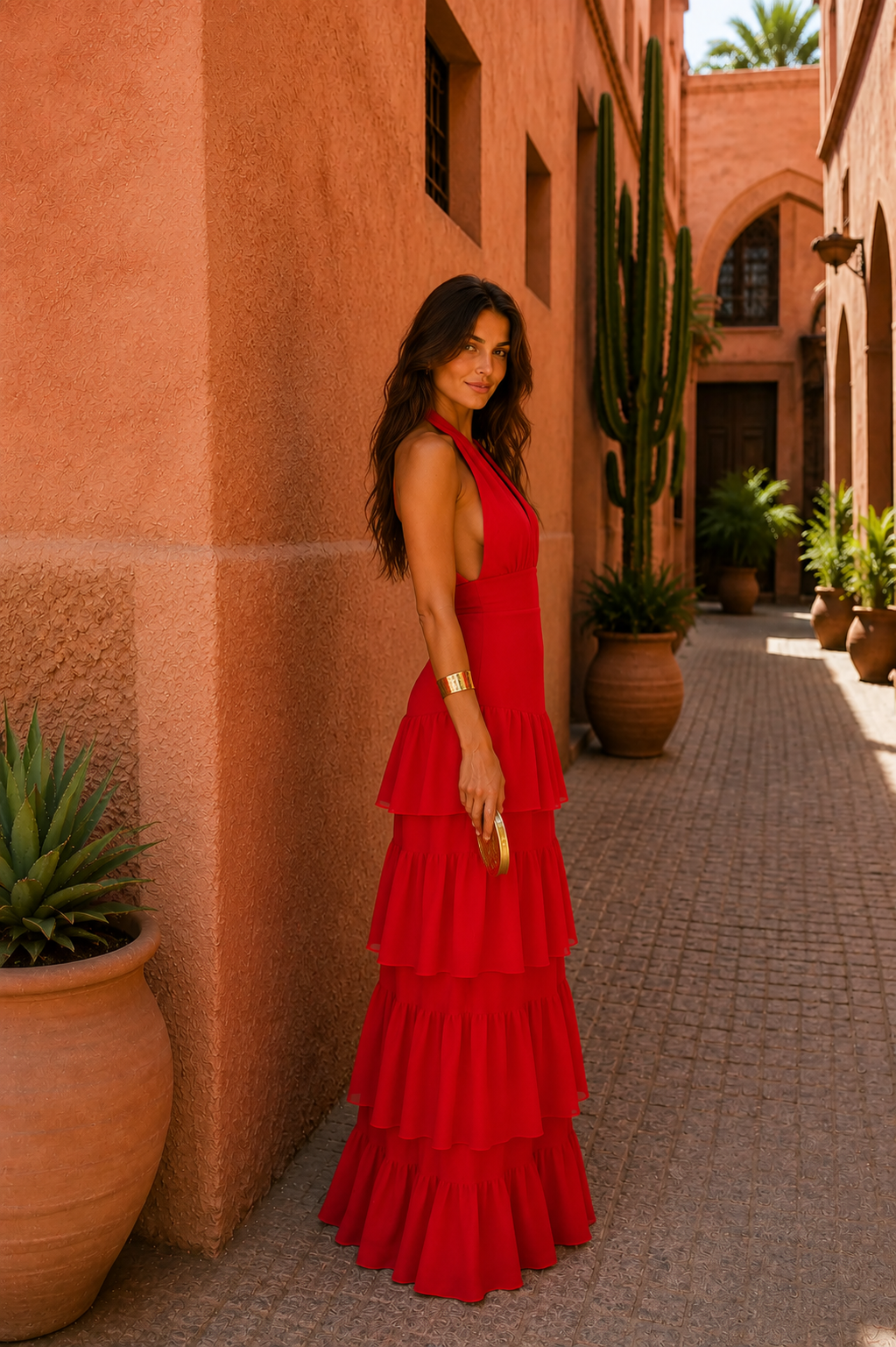 Thea│Robe Manila en rouge