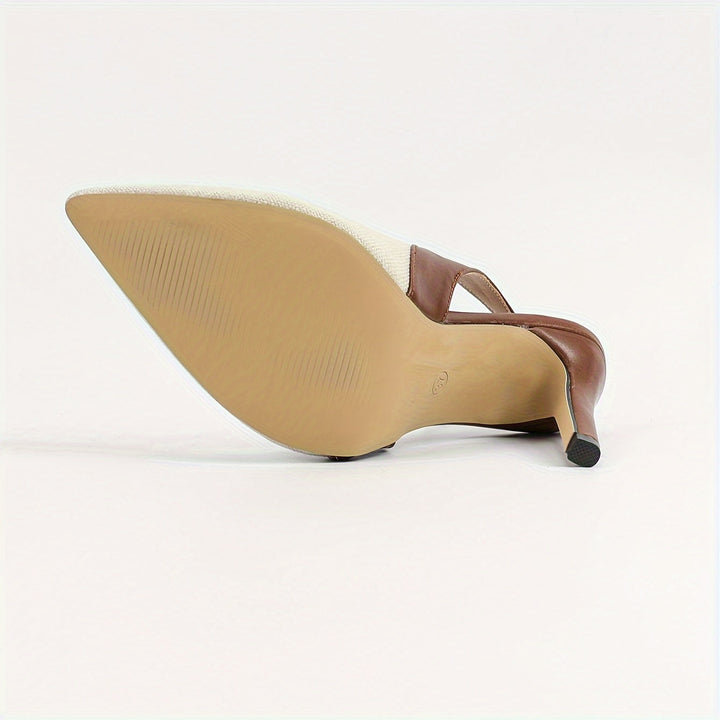 Amélie™ | Slingback Talons avec Couleur Contrastante