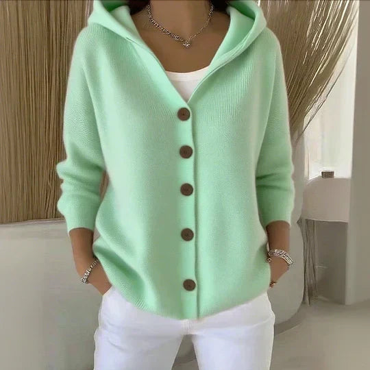 Zoé | Cardigan en Maille avec Capuche