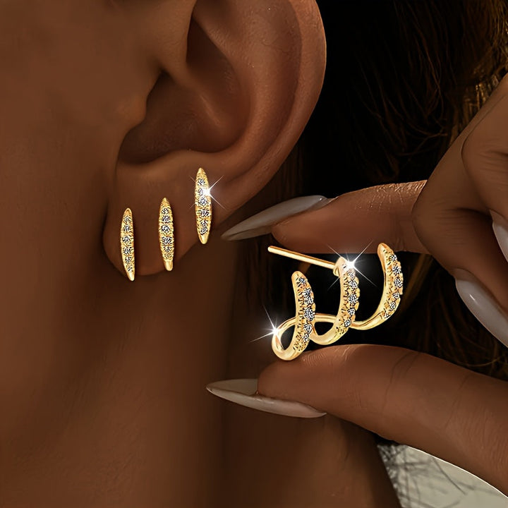 Boucles d'oreilles élégantes à double pendants