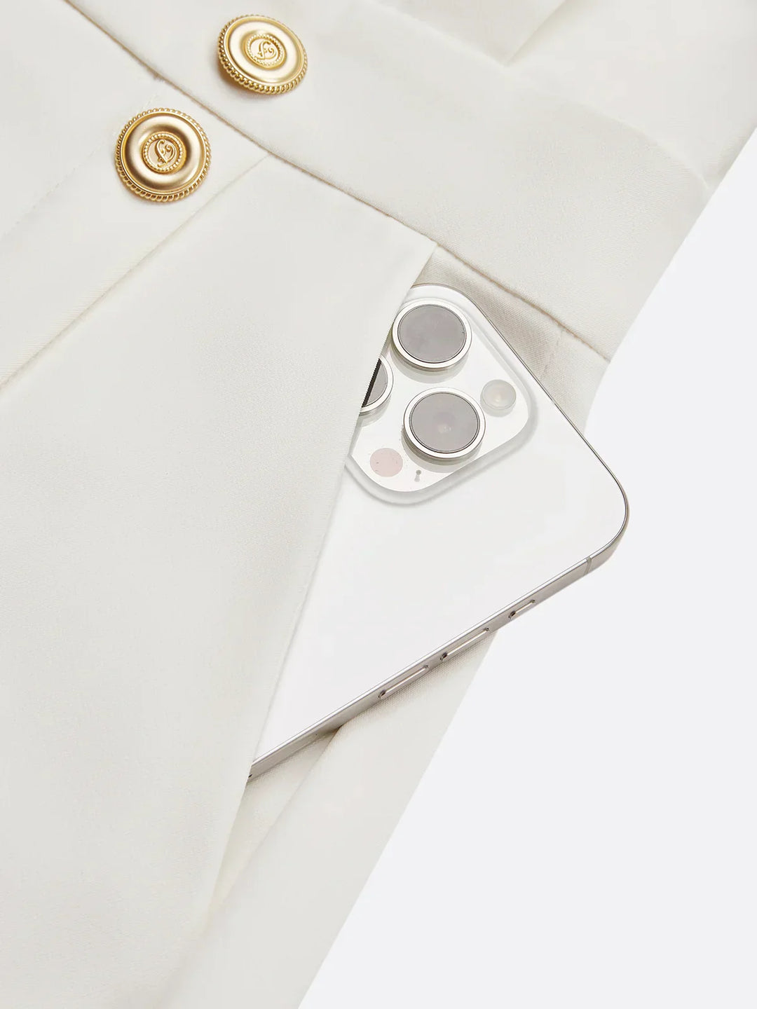 Malene™ | Robe midi unie avec fente à boutons et décolleté arrondi