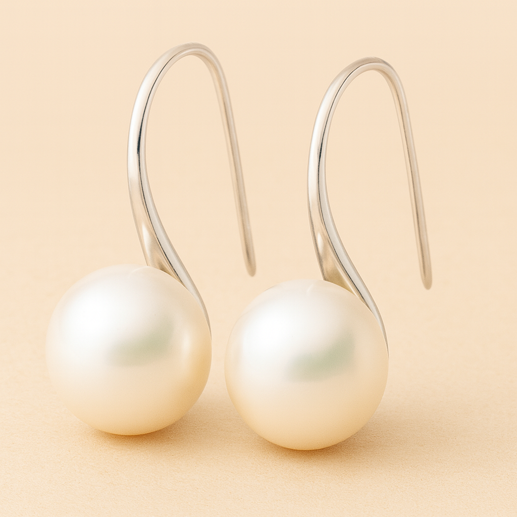 Boucles d'oreilles goutte élégantes avec perles