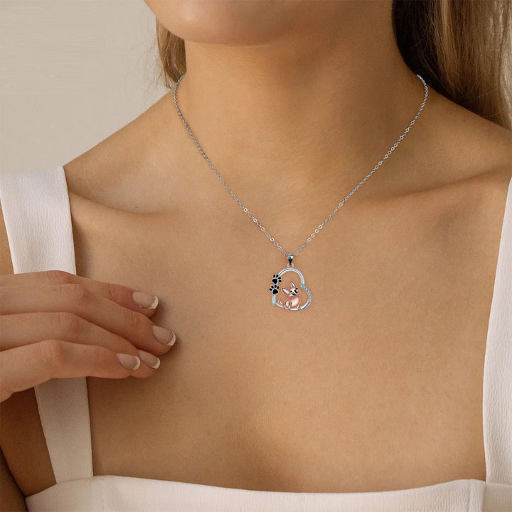 Collier Pendentif en Forme de Cœur pour Chien