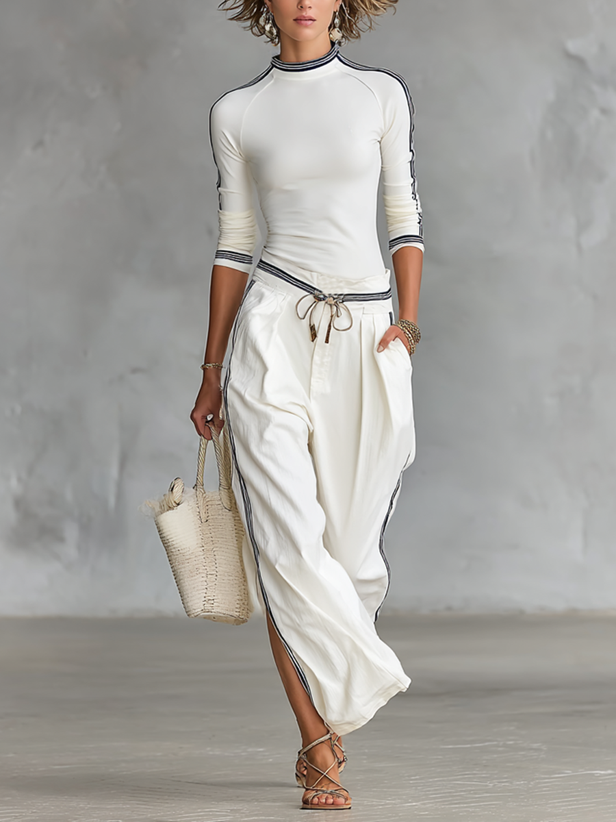 Ensemble de Sport Pantalon Large avec Corde