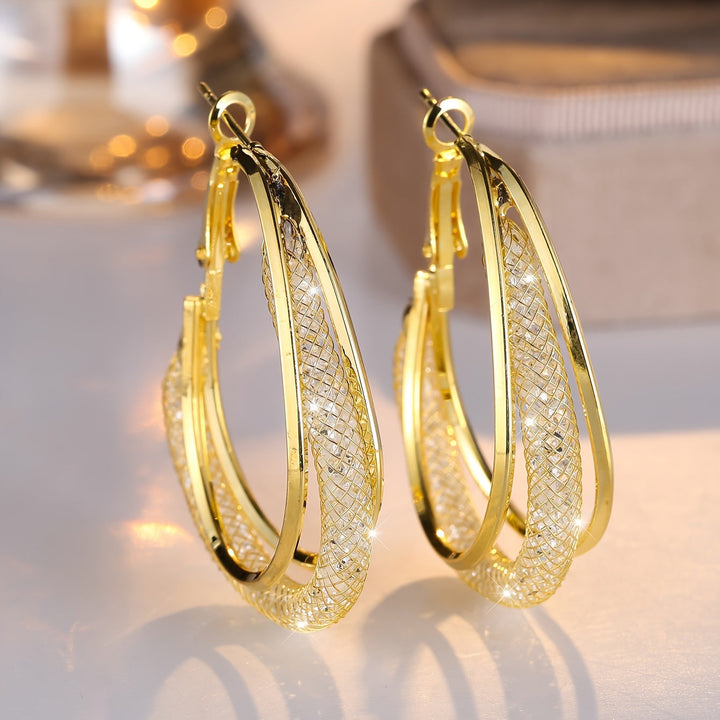 Boucles d'oreilles de luxe en zircon et en or blanc