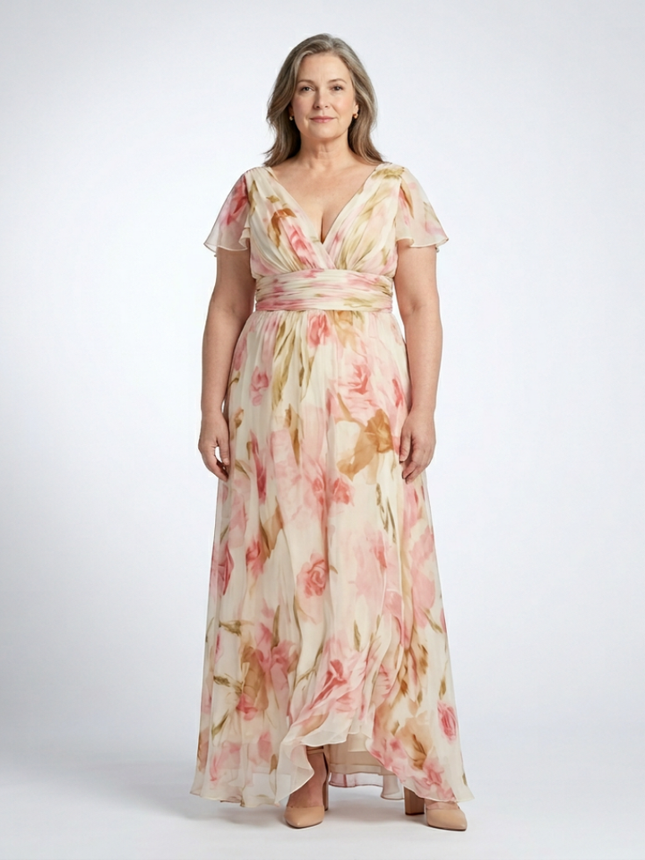 Elara | Robe à manches courtes et décolleté en V