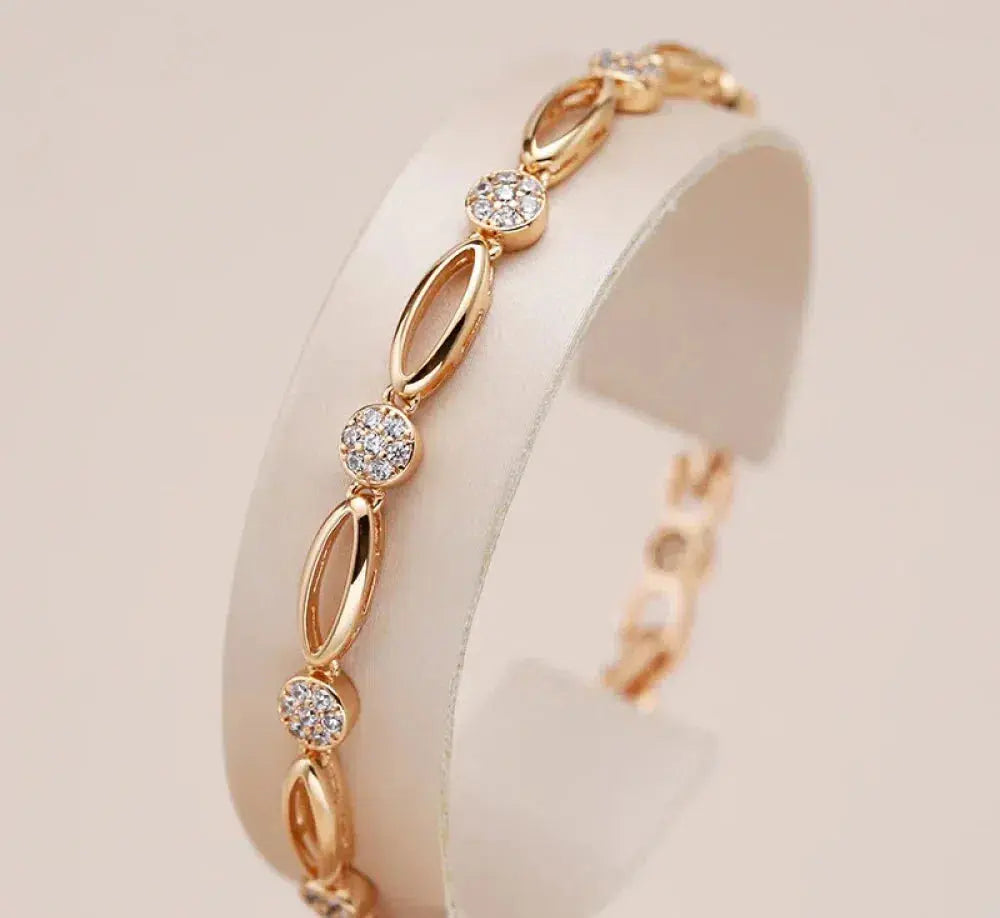 Bracelet en or élégant avec zirconia