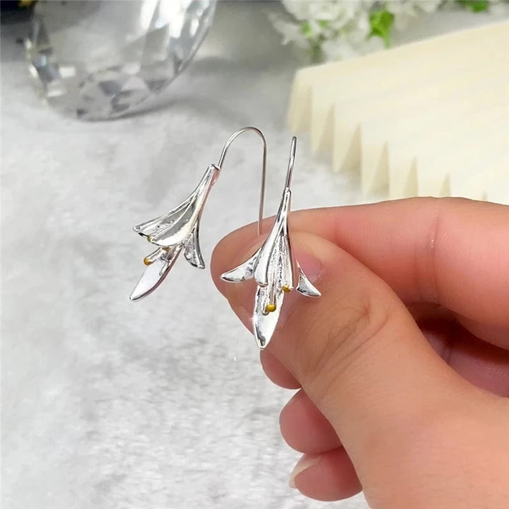 Boucles d'oreilles florales en argent exclusives
