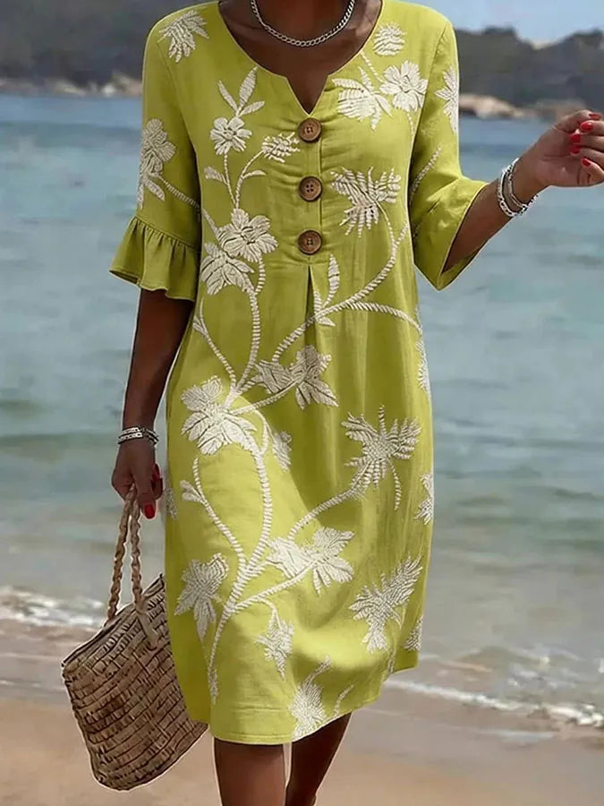 Alexa Robe décontractée pour femme avec imprimé floral