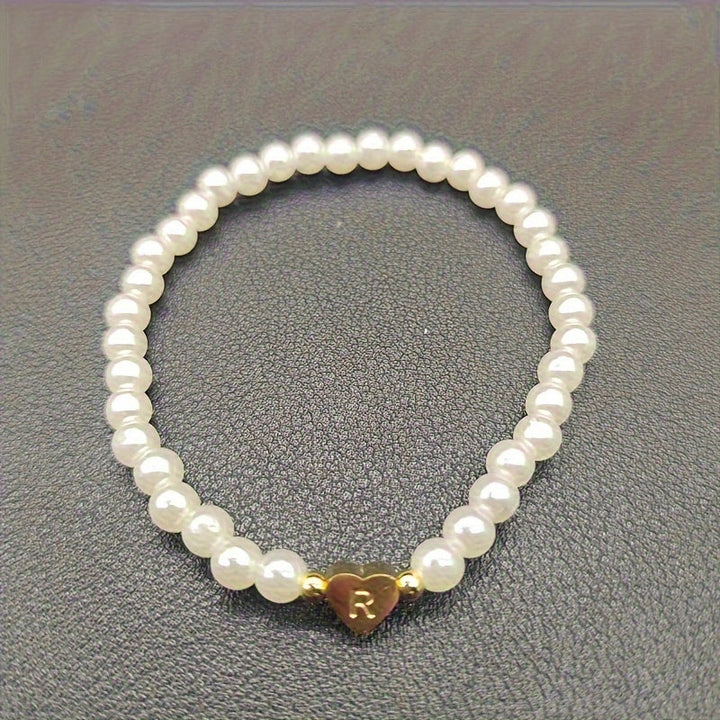 Bracelet Chic avec Initiale en Forme de Cœur (A–Z)