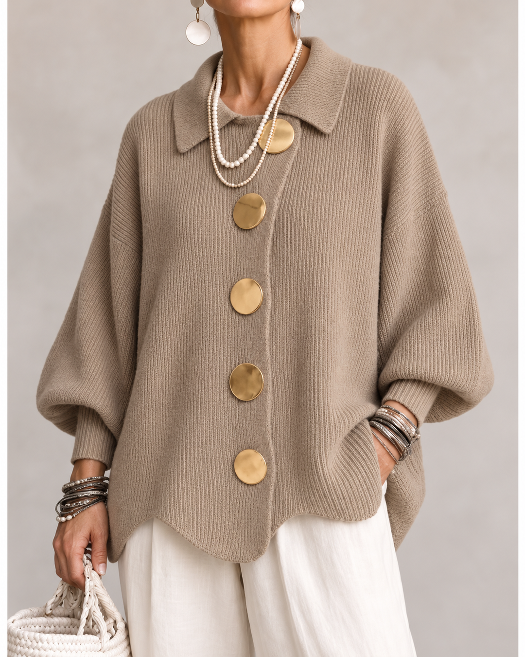 Ardelle™ | Cardigan Oversize avec Col