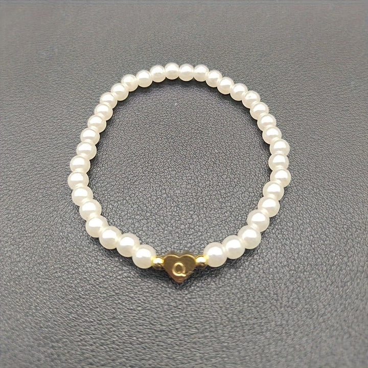 Bracelet Chic avec Initiale en Forme de Cœur (A–Z)