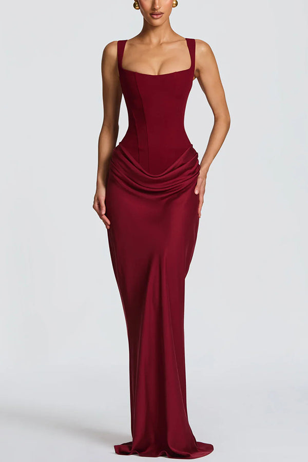 Leonor ❘ Robe maxi à décolleté carré