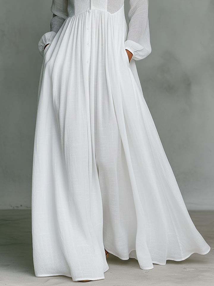 Robe Maxi Patchwork Col Montant