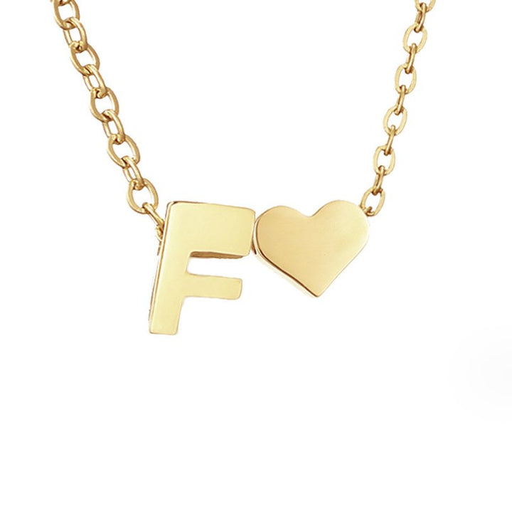 Collier Initial Intemporel avec Pendentif Cœur