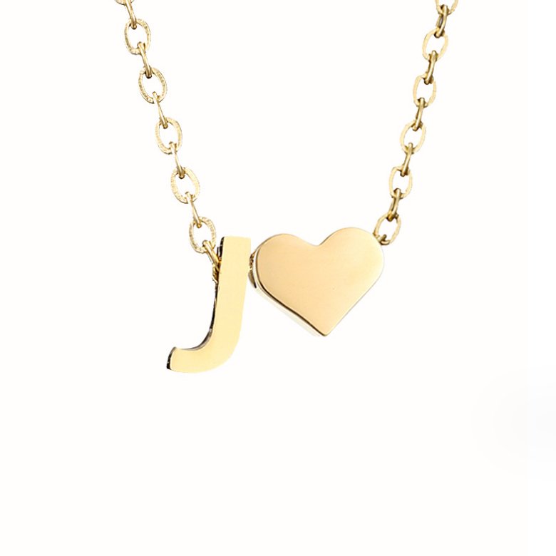 Collier Initial Intemporel avec Pendentif Cœur