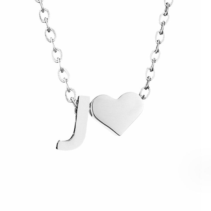 Collier Initial Intemporel avec Pendentif Cœur