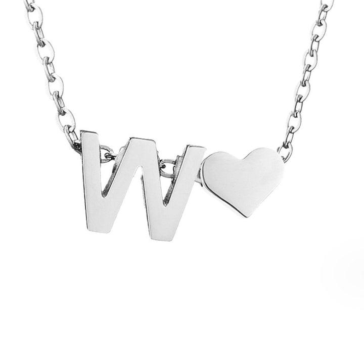 Collier Initial Intemporel avec Pendentif Cœur