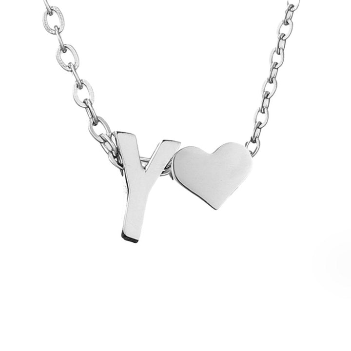 Collier Initial Intemporel avec Pendentif Cœur