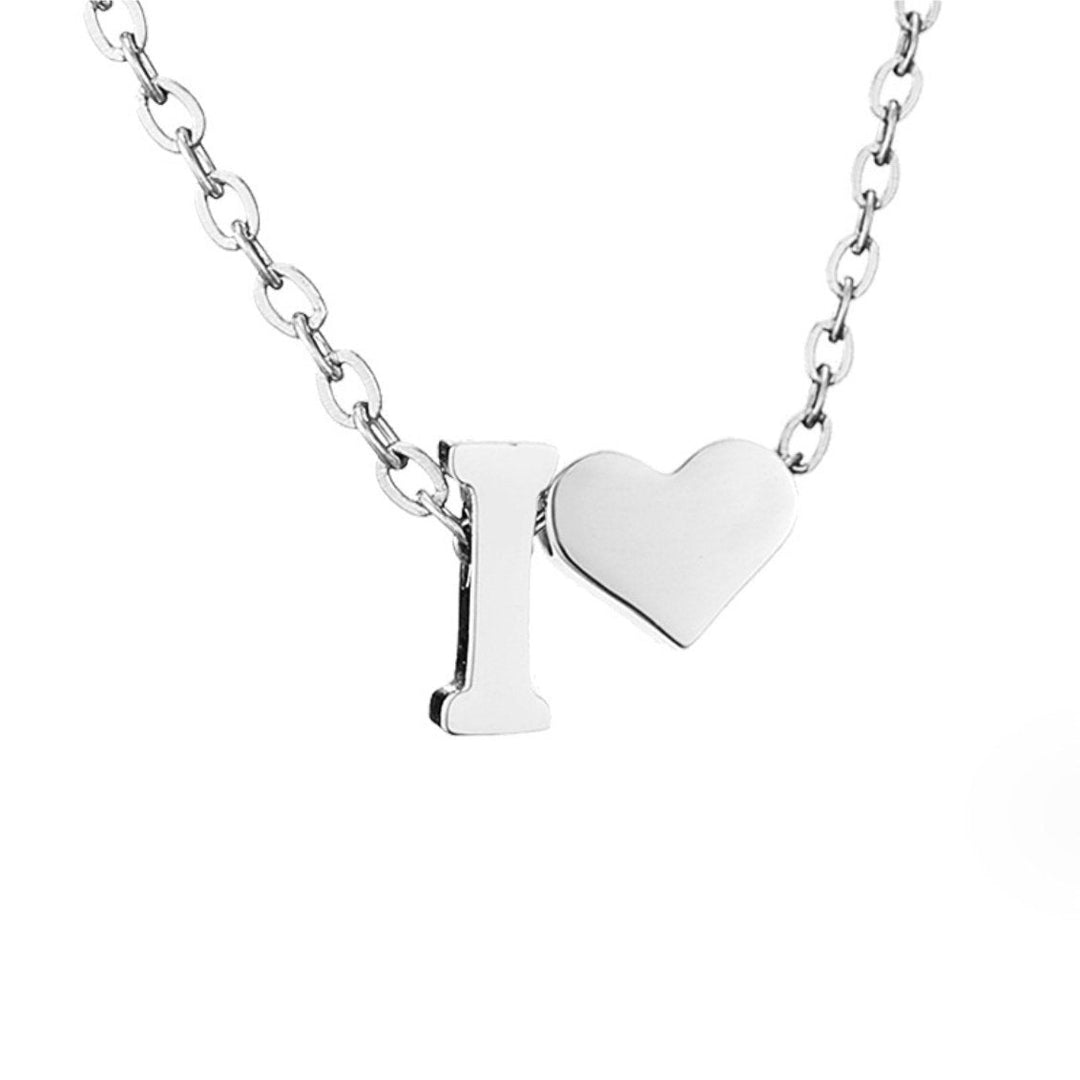 Collier Initial Intemporel avec Pendentif Cœur