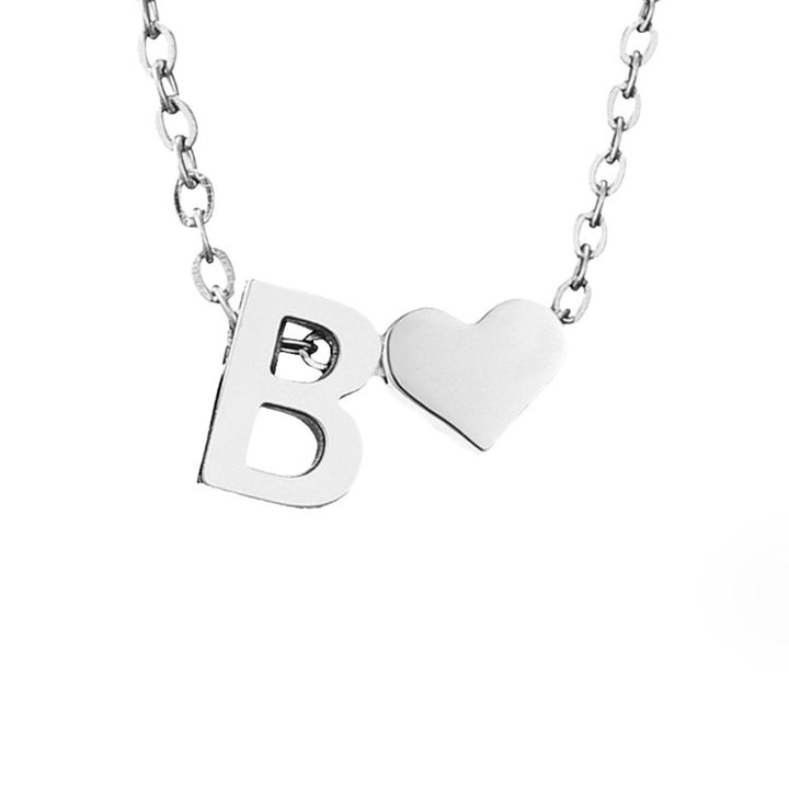 Collier Initial Intemporel avec Pendentif Cœur