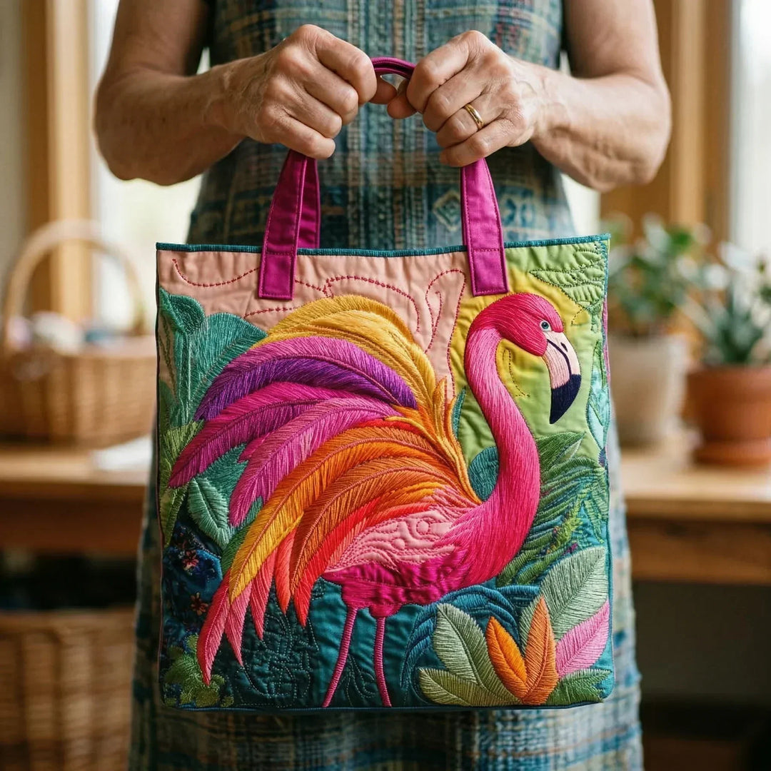 Sac matelassé - Flamant Rose Arc-en-ciel