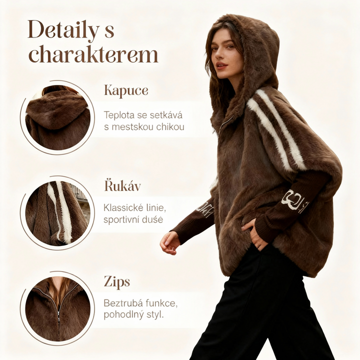 Karolína – Manteau Confortable avec Capuche