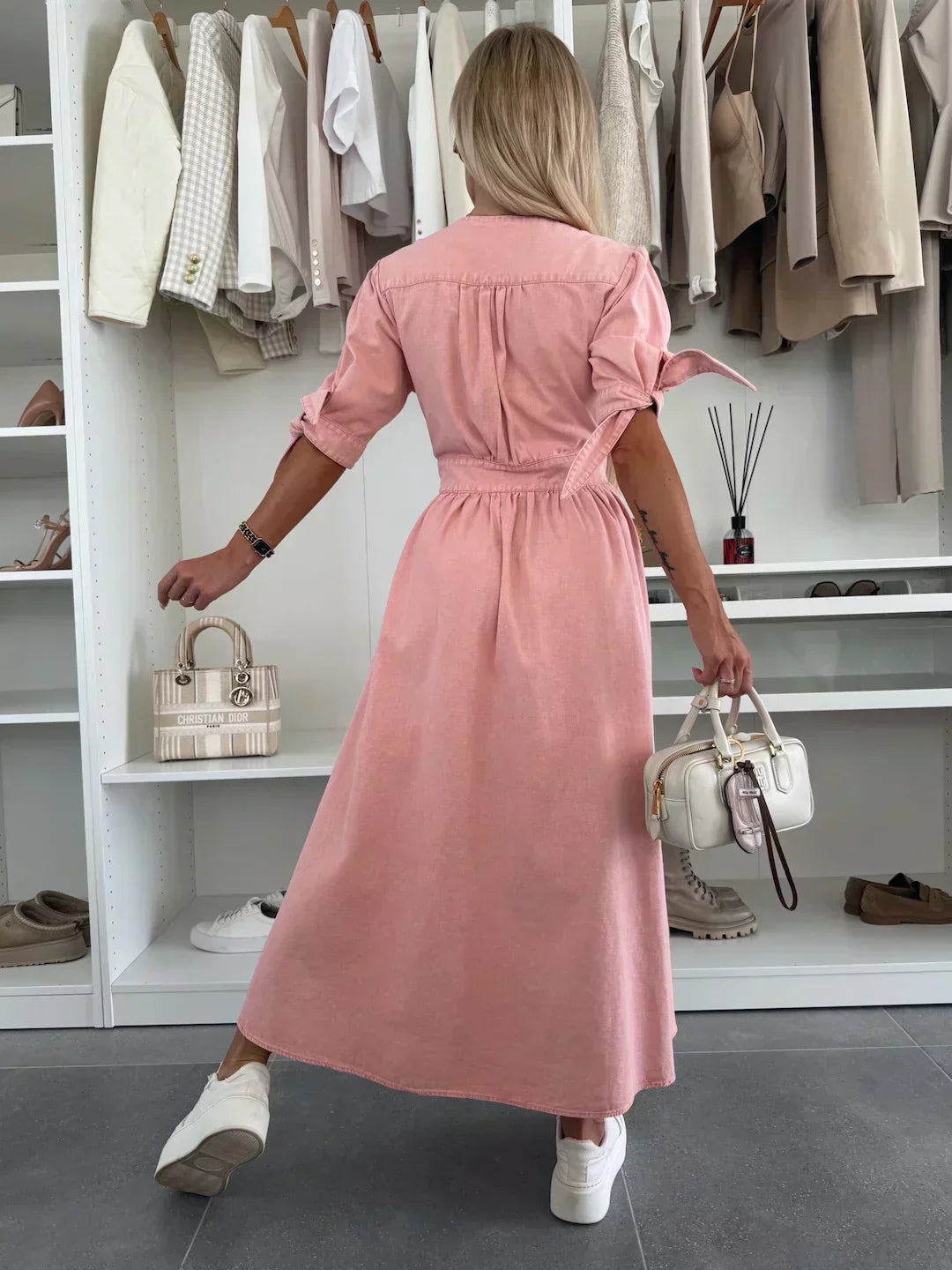 Amélie™ | Robe en denim scintillant en coton