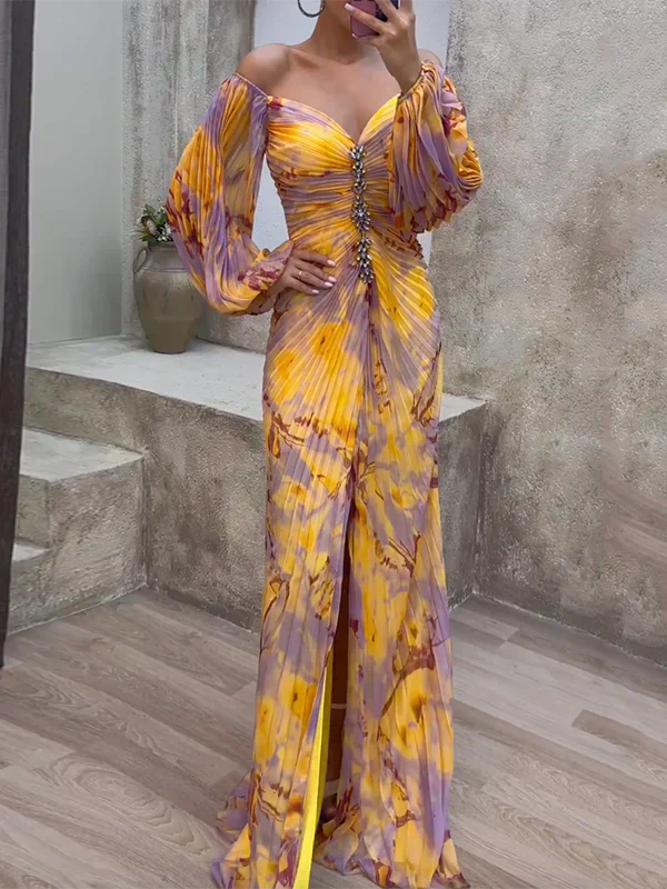 Sophie™ | Robe de Soirée Longue Plissée