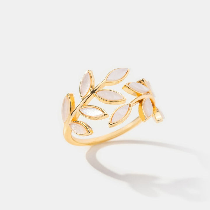 Serene - Bague en feuille d'or