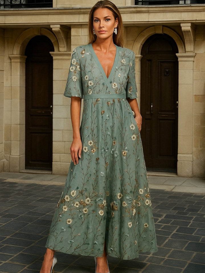 La Scintilla | Robe Longue Élégance Botanique