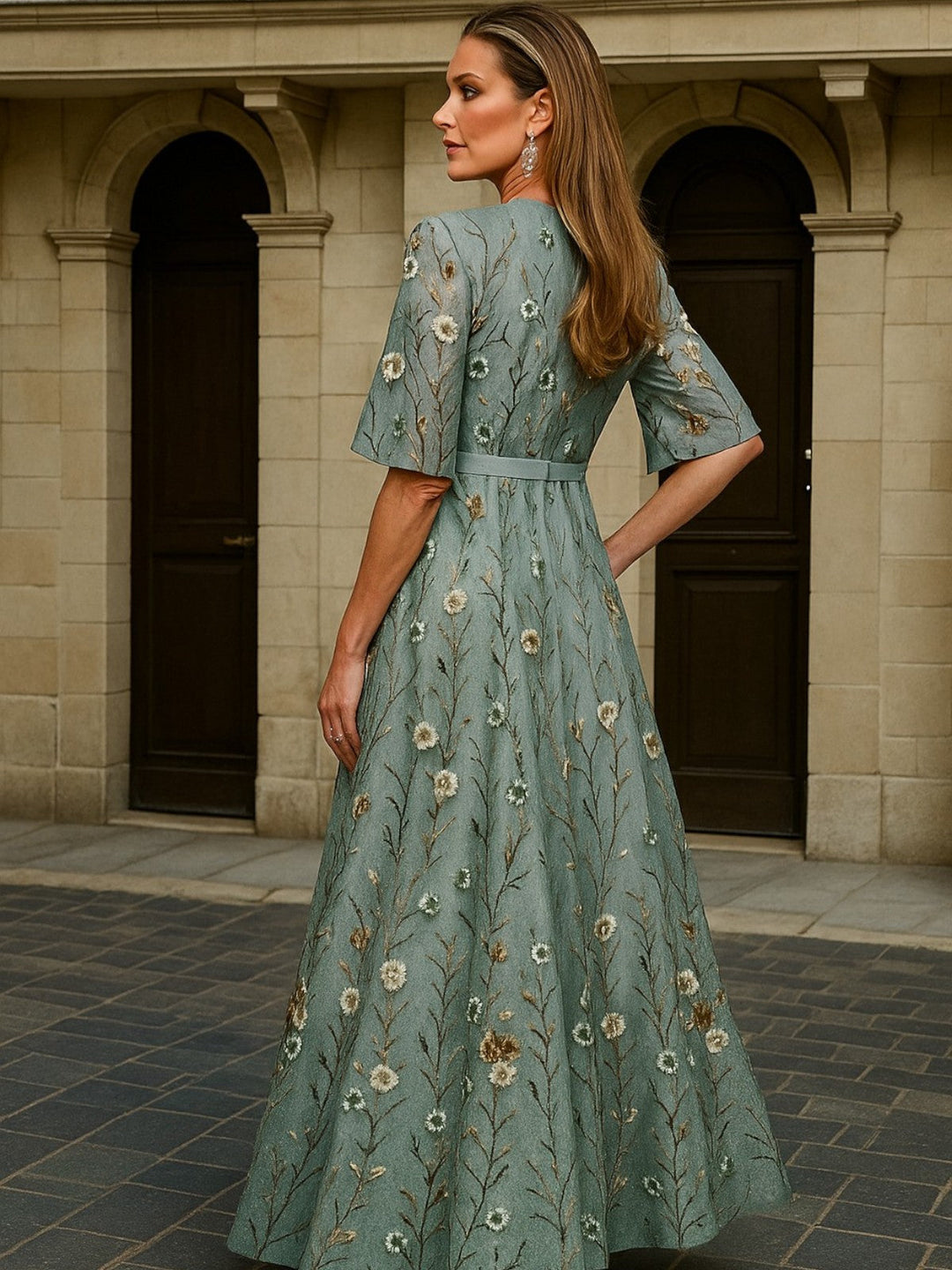 La Scintilla | Robe Longue Élégance Botanique