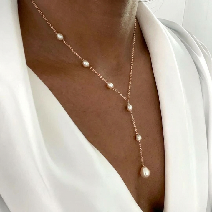 Collier avec Boucles d'Oreilles Vintage et Perles