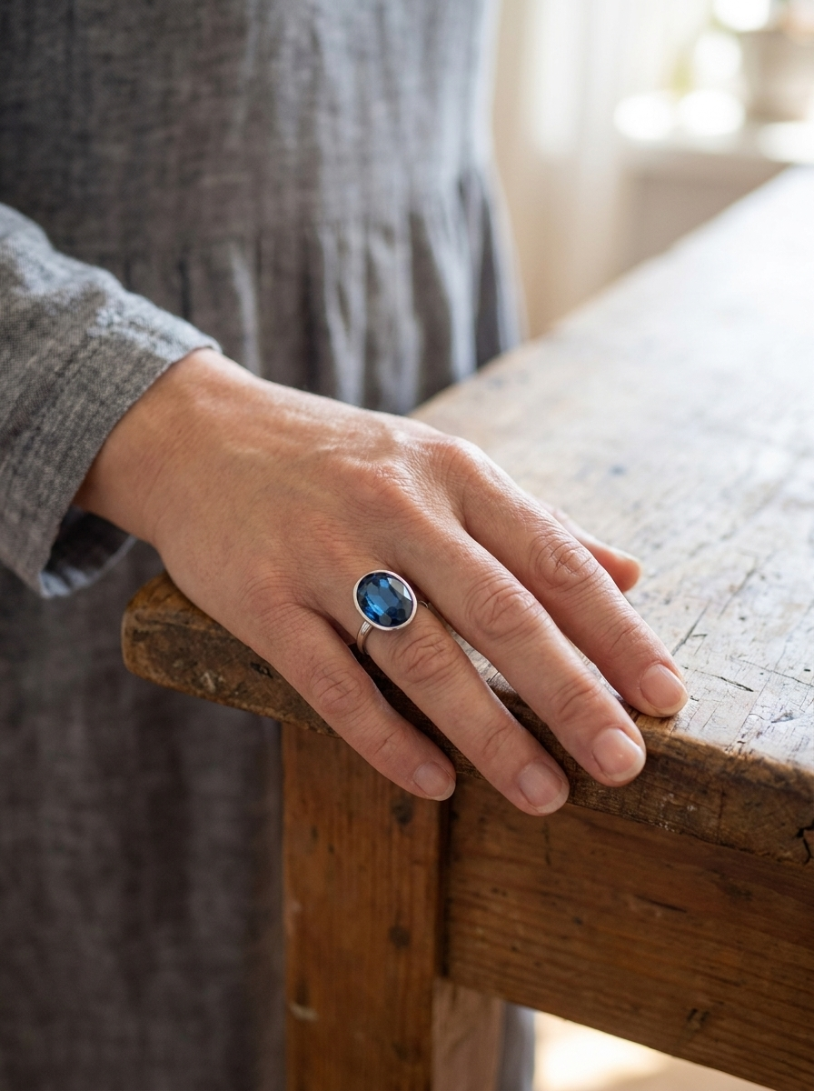 Bague Celeste Bleue™ – Brillance Vintage