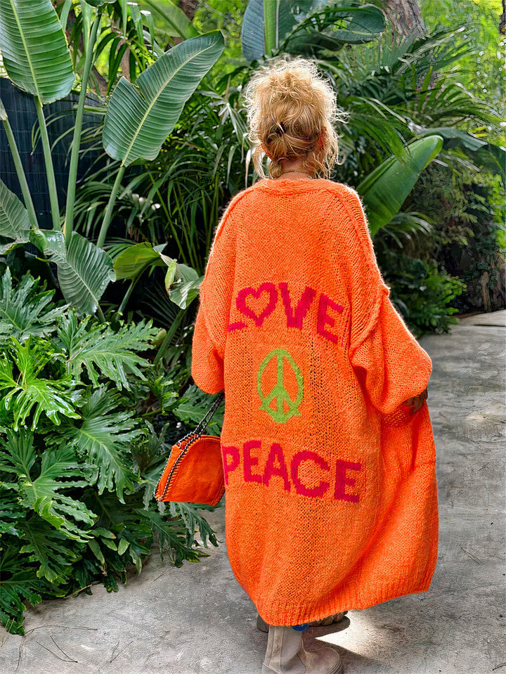 Luv & Lola - Cardigan d'été bohème Paix & Amour