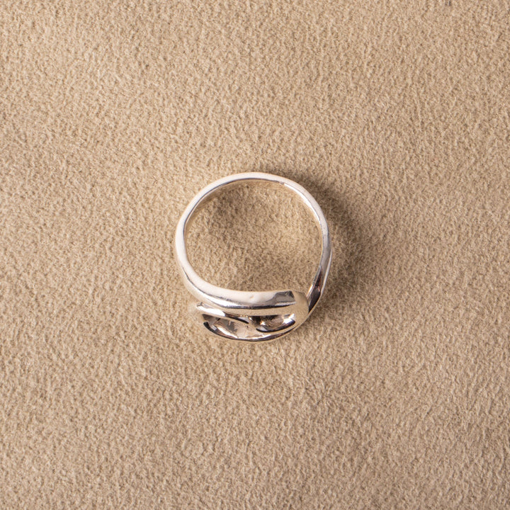 Bague Statement Welle Swirl en Argent Sterling 925 asymétrique fait main