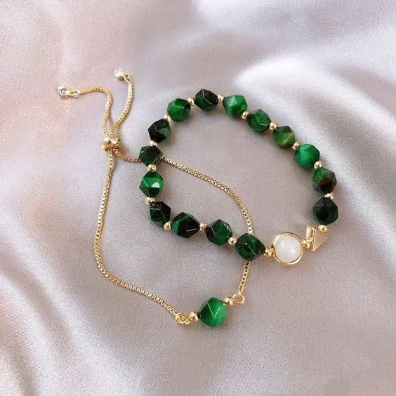 Ensemble de Bracelets Élégants en Vert